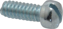 Value Collection - #10-24 UNC, 1/2" Length Under Head Slotted Drive Machine Screw - Fillister Head, Grade 2 Steel, Zinc-Plated Finish, Without Washer - Exact Industrial Supply