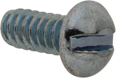 Value Collection - #10-24 UNC, 5/8" Length Under Head Slotted Drive Machine Screw - Fillister Head, Grade J82 Steel, Zinc-Plated Finish, Without Washer - Exact Industrial Supply