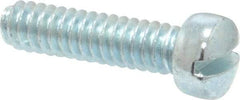 Value Collection - #10-24 UNC, 3/4" Length Under Head Slotted Drive Machine Screw - Fillister Head, Grade 2 Steel, Zinc-Plated Finish, Without Washer - Exact Industrial Supply