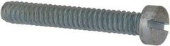 Value Collection - #10-24 UNC, 1-1/4" Length Under Head Slotted Drive Machine Screw - Fillister Head, Grade J82 Steel, Zinc-Plated Finish, Without Washer - Exact Industrial Supply