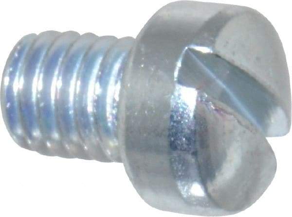 Value Collection - #10-32 UNF, 1/4" Length Under Head Slotted Drive Machine Screw - Fillister Head, Grade J82 Steel, Zinc-Plated Finish, Without Washer - Exact Industrial Supply