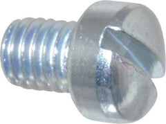 Value Collection - #10-32 UNF, 1/4" Length Under Head Slotted Drive Machine Screw - Fillister Head, Grade J82 Steel, Zinc-Plated Finish, Without Washer - Exact Industrial Supply