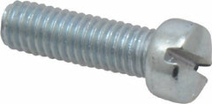 Value Collection - #10-32 UNF, 5/8" Length Under Head Slotted Drive Machine Screw - Fillister Head, Grade 2 Steel, Zinc-Plated Finish, Without Washer - Exact Industrial Supply