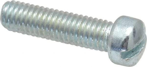 Value Collection - #10-32 UNF, 3/4" Length Under Head Slotted Drive Machine Screw - Fillister Head, Grade 2 Steel, Zinc-Plated Finish, Without Washer - Exact Industrial Supply