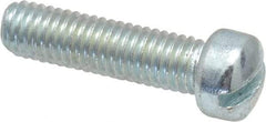 Value Collection - #10-32 UNF, 3/4" Length Under Head Slotted Drive Machine Screw - Fillister Head, Grade 2 Steel, Zinc-Plated Finish, Without Washer - Exact Industrial Supply