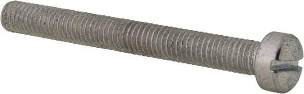 Value Collection - #10-32 UNF, 1-3/4" Length Under Head Slotted Drive Machine Screw - Fillister Head, Grade 2 Steel, Zinc-Plated Finish, Without Washer - Exact Industrial Supply