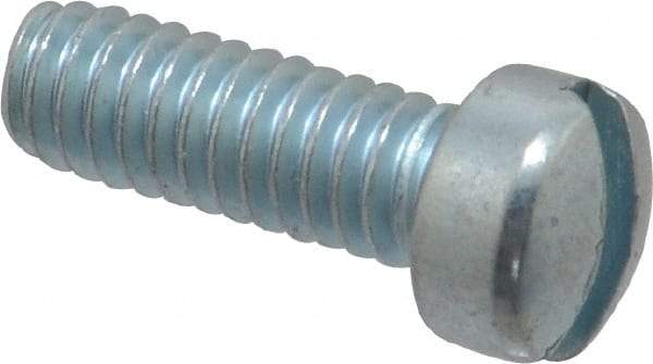 Value Collection - #12-24 UNC, 5/8" Length Under Head Slotted Drive Machine Screw - Fillister Head, Grade J82 Steel, Zinc-Plated Finish, Without Washer - Exact Industrial Supply