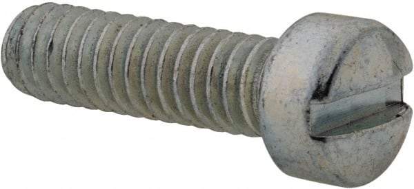 Value Collection - #12-24 UNC, 3/4" Length Under Head Slotted Drive Machine Screw - Fillister Head, Grade 2 Steel, Zinc-Plated Finish, Without Washer - Exact Industrial Supply