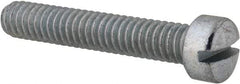Value Collection - #12-24 UNC, 1-1/4" Length Under Head Slotted Drive Machine Screw - Fillister Head, Grade 2 Steel, Zinc-Plated Finish, Without Washer - Exact Industrial Supply