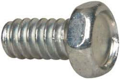 Value Collection - #10-24 UNC, 3/8" Length Under Head Hex Drive Machine Screw - Hex Head, Grade J82 Steel, Zinc-Plated Finish, Without Washer - Exact Industrial Supply