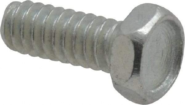Value Collection - #10-24 UNC, 1/2" Length Under Head Hex Drive Machine Screw - Hex Head, Grade J82 Steel, Zinc-Plated Finish, Without Washer - Exact Industrial Supply
