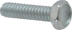 Value Collection - #10-24 UNC, 3/4" Length Under Head Hex Drive Machine Screw - Hex Head, Grade J82 Steel, Zinc-Plated Finish, Without Washer - Exact Industrial Supply