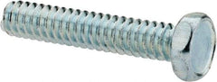 Value Collection - #10-24 UNC, 1" Length Under Head Hex Drive Machine Screw - Hex Head, Grade 2 Steel, Zinc-Plated Finish, Without Washer - Exact Industrial Supply