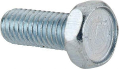 Value Collection - #10-32 UNF, 1/2" Length Under Head Hex Drive Machine Screw - Hex Head, Grade J82 Steel, Zinc-Plated Finish, Without Washer - Exact Industrial Supply