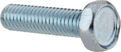 Value Collection - #10-32 UNF, 3/4" Length Under Head Hex Drive Machine Screw - Hex Head, Grade J82 Steel, Zinc-Plated Finish, Without Washer - Exact Industrial Supply