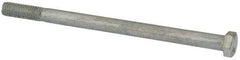 Value Collection - 3/8-16 UNC, 6" Length Under Head Hex Head Cap Screw - Partially Threaded, Grade 2 Steel, Zinc-Plated Finish, 9/16" Hex - Exact Industrial Supply