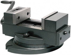 Wilton - 4" Jaw Width, 4" Max Jaw Opening, 1-1/2" Throat Depth, Manual Precision Self Centering Vise - Alloy Steel, 11-13/32" OAL x 7.9" OAW x 6-7/64" OAH - Exact Industrial Supply