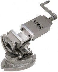 Wilton - 4" Jaw Width, 4" Jaw Opening Capacity, 3-Way Angle Swivel Machine Vise - Manual Operation, 1 Station, 19-45/64" Long x 10-13/32" High x 1-1/2" Deep, Alloy Steel - Exact Industrial Supply