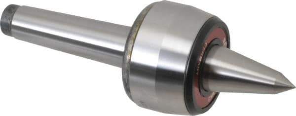 Rohm - MT3 Taper Shank, 2.362" Head Diam 882 Lb Capacity Live Center - 5,000 Max RPM, 1.661" Head Length, 63/64" Point Diam, 1.85" Point Len, 880 Lb Max Workpc, 6.949" OAL, Long Point - Exact Industrial Supply