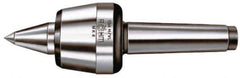 Rohm - MT6 Taper Shank, 4.134" Head Diam 5,512 Lb Capacity Live Center - 2,600 Max RPM, 3.217" Head Length, 1.9685" Point Diam, 3.071" Point Len, 5,500 Lb Max Workpc, 13.976" OAL, Long Point - Exact Industrial Supply