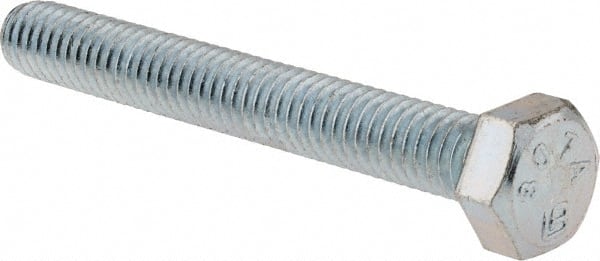 Value Collection - 5/16-18 UNC, 2-1/2" Length Under Head Hex Head Cap Screw - Exact Industrial Supply