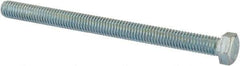 Value Collection - 3/8-16 UNC, 5" Length Under Head Hex Head Cap Screw - Fully Threaded, Grade 2 Steel, Zinc-Plated Finish, 9/16" Hex - Exact Industrial Supply