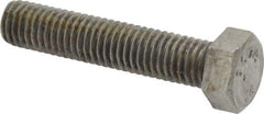 Value Collection - 1/2-13 UNC, 2-1/2" Length Under Head Hex Head Cap Screw - Fully Threaded, Grade 2 Steel, Zinc-Plated Finish, 3/4" Hex - Exact Industrial Supply