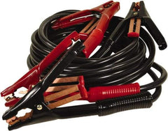 Associated Equipment - 15 Ft. Long, 500 Amperage Rating, Heavy Duty Booster Cable - Black & Red, 5 AWG Wire Guage - Exact Industrial Supply