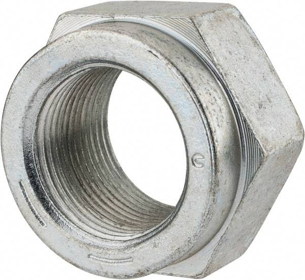 Value Collection - 1-3/8 - 12 UNF Grade C Hex Lock Nut with Distorted Thread - 2-1/16" Width Across Flats, 1-13/64" High, Cadmium Clear-Plated Finish - Exact Industrial Supply