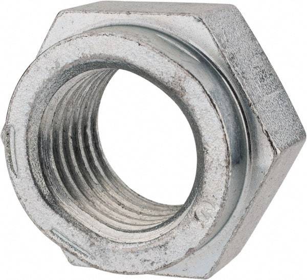 Value Collection - 1-3/8 - 6 UNC Grade C Hex Lock Nut with Distorted Thread - 2-1/16" Width Across Flats, 1-13/64" High, Cadmium Clear-Plated Finish - Exact Industrial Supply