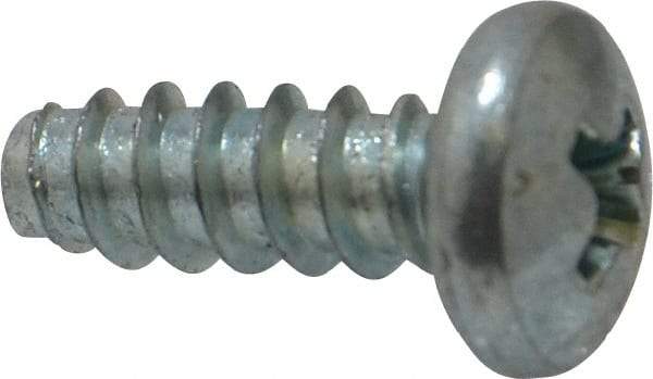 Value Collection - #10 Pan Head Phillips Sheet Metal Screw - Steel, 1/2" Length Under Head, Grade 2 - Exact Industrial Supply