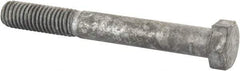 Value Collection - 1/2-13 Thread, 4" Length Under Head, Steel Hex Head Bolt - Hot Dipped Galvanized Coated, 3/4" Hex, UNC Thread, ANSI/ASME B18.2.2 & ASME B18.2.1, Grade 2 - Exact Industrial Supply