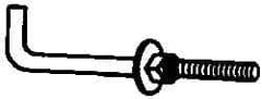 Value Collection - 7/8-9, 8" OAL Bent Anchor Bolt - Grade 2 Steel - Exact Industrial Supply