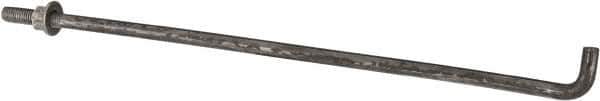 Value Collection - 1/2-13, 18" OAL Bent Anchor Bolt - Grade 2 Steel - Exact Industrial Supply