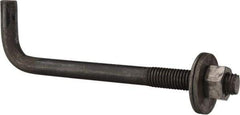 Value Collection - 5/8-11, 8" OAL Bent Anchor Bolt - Grade 2 Steel - Exact Industrial Supply