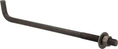 Value Collection - 1-8, 24" OAL Bent Anchor Bolt - Grade 2 Steel - Exact Industrial Supply