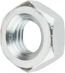 Value Collection - 3/8-16 UNC Steel Right Hand Machine Screw Hex Nut - 5/8" Across Flats, 1/4" High, Zinc Clear Finish - Exact Industrial Supply