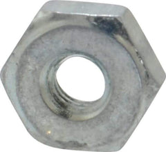 Value Collection - #6-40 UN Steel Right Hand Machine Screw Hex Nut - 5/16" Across Flats, 0.114" High, Zinc-Plated Finish, 2B Class of Fit - Exact Industrial Supply