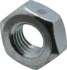 Value Collection - 1/4-28 UN Steel Right Hand Machine Screw Hex Nut - 7/16" Across Flats, 0.193" High, Zinc-Plated Finish, 2B Class of Fit - Exact Industrial Supply