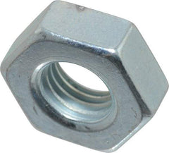 Value Collection - 5/16-24 UN Steel Right Hand Machine Screw Hex Nut - 9/16" Across Flats, 0.225" High, Zinc-Plated Finish, 2B Class of Fit - Exact Industrial Supply