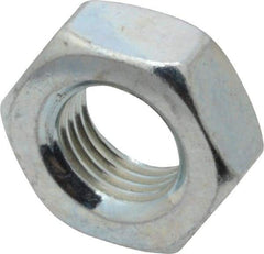 Value Collection - 3/8-24 UN Steel Right Hand Machine Screw Hex Nut - 5/8" Across Flats, 0.257" High, Zinc-Plated Finish, 2B Class of Fit - Exact Industrial Supply