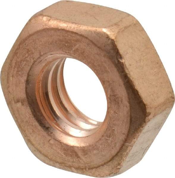 Value Collection - 5/16-18 UNC Silicon Bronze Right Hand Machine Screw Hex Nut - 9/16" Across Flats, 7/32" High, Uncoated - Exact Industrial Supply