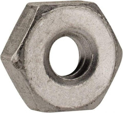 Value Collection - #6-32 UNC Aluminum Right Hand Machine Screw Hex Nut - 5/16" Across Flats, 7/64" High, Uncoated - Exact Industrial Supply