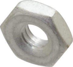 Value Collection - #8-32 UNC Aluminum Right Hand Machine Screw Hex Nut - 11/32" Across Flats, 1/8" High, Uncoated - Exact Industrial Supply