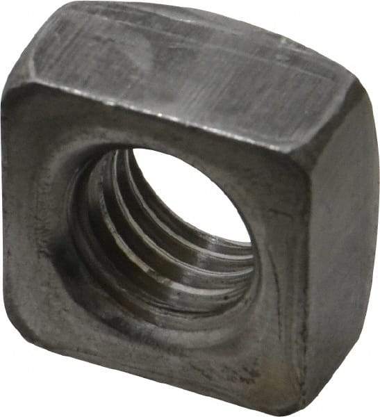 Value Collection - 5/8-11 Steel Square Nut - Uncoated, 1" Square Width x 35/64" Overall Height - Exact Industrial Supply