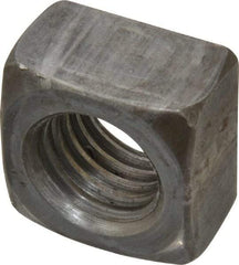 Value Collection - 3/4-10 Steel Square Nut - Uncoated, 1-1/8" Square Width x 21/32" Overall Height - Exact Industrial Supply