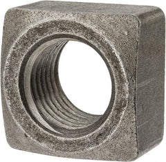 Value Collection - 1-1/4-7 Steel Square Nut - Uncoated, 1-7/8" Square Width x 1-3/32" Overall Height - Exact Industrial Supply