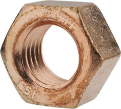 Value Collection - 3/4-10 UN Silicon Bronze Right Hand Hex Nut - 1-1/8" Across Flats, 41/64" High, Uncoated - Exact Industrial Supply