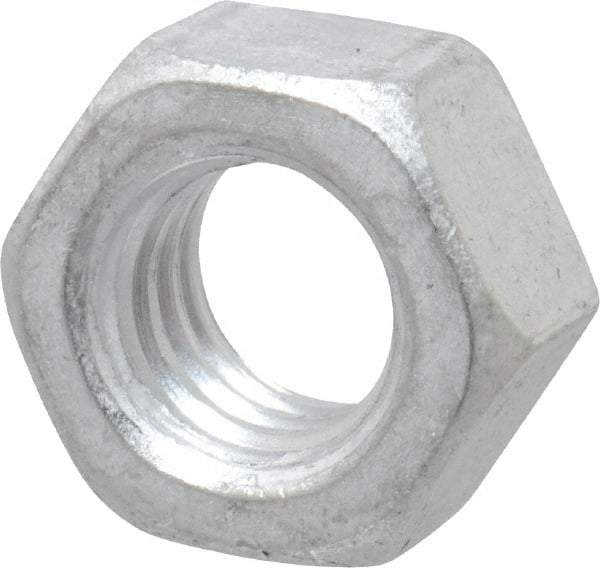 Value Collection - 5/16-18 UN Aluminum Right Hand Hex Nut - 1/2" Across Flats, 17/64" High, Aluminum-Plated Finish - Exact Industrial Supply