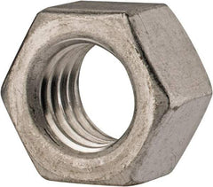 Value Collection - 1/2-13 UN Aluminum Right Hand Hex Nut - 3/4" Across Flats, 7/16" High, Uncoated - Exact Industrial Supply